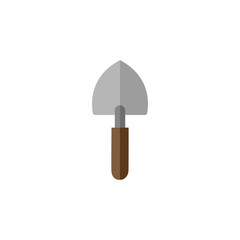 Gardening shovel. Flat color icon. Tool vector illustration