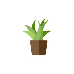 Plant. Flat color icon. Nature vector illustration
