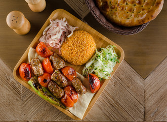 Lamb Kebabs with a side salad