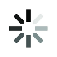 loading icon , best vector template logo design emblem isolated illustration ,connection outline solid background white