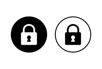 Lock icons set on white background. Encryption icon. Security symbol. Secure. Private