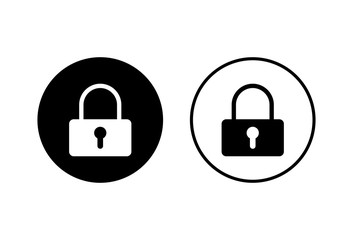 Lock icons set on white background. Encryption icon. Security symbol. Secure. Private