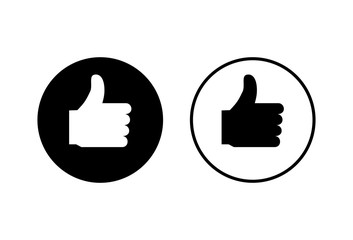 Obraz premium like icons set on white background. Thumbs up icon. social media icon
