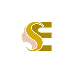 Initial Letter SE Logo Design Isolated On White Background