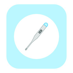 digital thermometer on white background