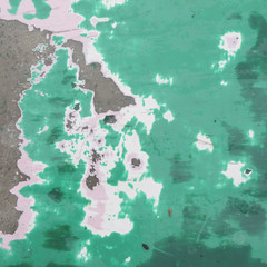 pink green background of shabby paint