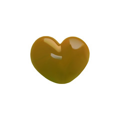 The shape of a heart.