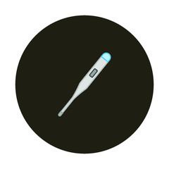 digital thermometer on white background