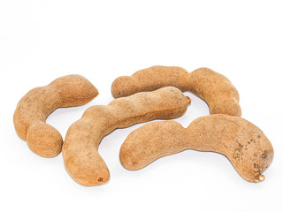 The Tamarinds isolated on white background.