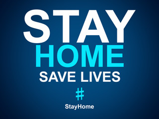 Stay Home quarantine corona virus epidemic illustration for social media, stay home save lives hashtag 