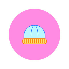 wool hat on white background