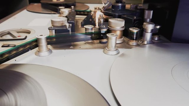 A synchronize for film assembly processing.Film Movie production tools.Audio video industrial film synchronizer for movie post production .