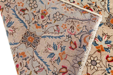 Old and modern Persian Colourful Arabesque and handmade carpet, rug gelim, patchwork, and Gabbeh with the pattern.