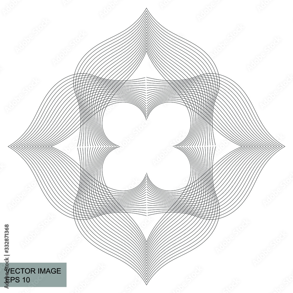Poster geometric creative abstract shape for your graphic design or business. black lines delicate ornament