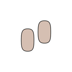 two kibbles on white background