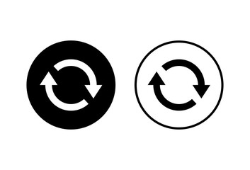 Refresh icons set on white background. Reload icon vector. Update icon. convert icon