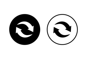 Refresh icons set on white background. Reload icon vector. Update icon. convert icon