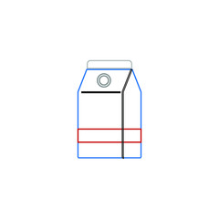 milk carton on white background