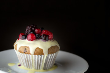Muffin with fruits