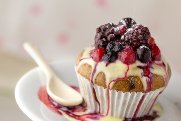 Muffins with forest fruits