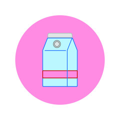 milk carton on white background