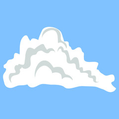 Cloud on blue background vector illustration hand draw design