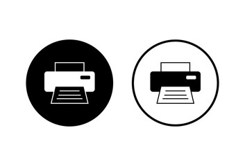 Printer icons set on white background. print icon. Fax vector icon.