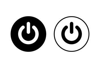 Power icons set on white background. Power Switch Icon. Start power icon
