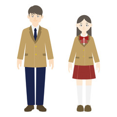 男子学生と女子学生