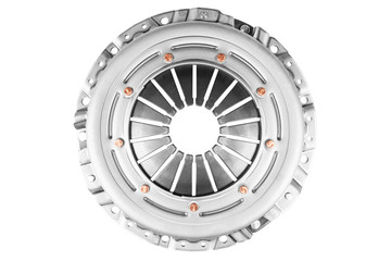 Car repair kit clutch manual gearbox isolated on a white background. Car and truck clutch disk....