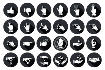 Hands Icons Set