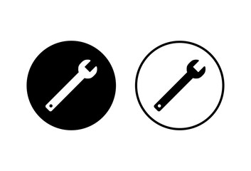 wrench icons set on white background. Wrench vector icon. Spanner symbol