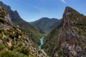Verdon Gorge and blue river, Provence, France