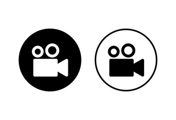 Video camera icons set on white background. Video camera vector icon. Camera Icons. Movie Sign. Cinema
