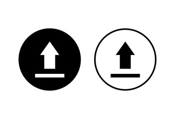 Upload icons set on white background. Upload sign icon. Upload button. Load symbol.