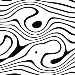 Abstract rippled or black lines pattern with wavy vibrant facture on white background and texture. Liquify lines 3D effect. Vector illustration. EPS 10. Creative graphic design. 