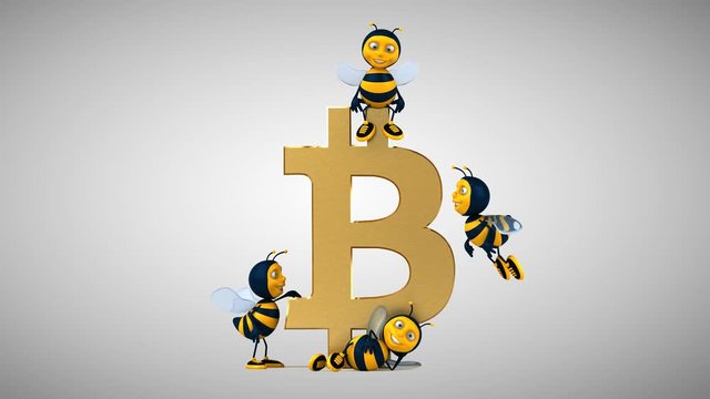Fun bees with a bitcoin