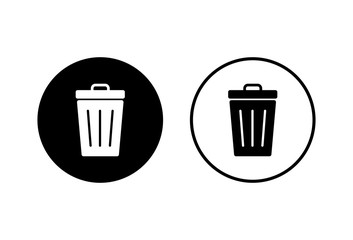 Trash icons set on white background. trash can icon. Delete icon vector