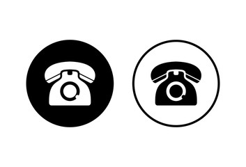 Telephone icons set on white background. Phone icon vector. Call icon vector.