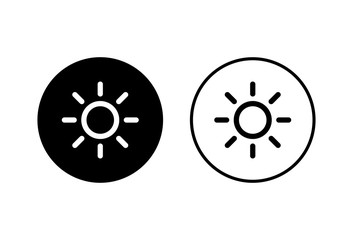 Sun icons set on white background. Sun vector icon