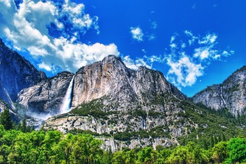 Yosemite Falls, Yosemite National Park, California - obrazy, fototapety, plakaty