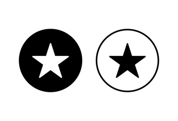 Star Icons set on white background. Star vector icon. Rating symbol
