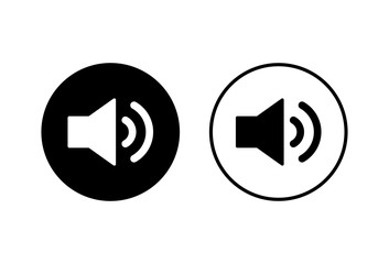 Obraz premium Speaker icons set on white background. Volume icon. Loudspeaker icon vector. Audio. Sound