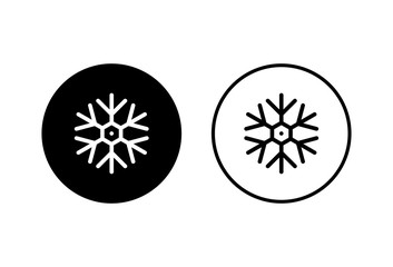 Snowflake icons set on white background. snow icon vector. Symbol of winter, frozen