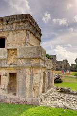 Tulum, Quintana Roo, Mexico : Mayan Ruins, HDR Image