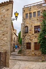 Old town of Pals in Girona, Catalonia, Spain.