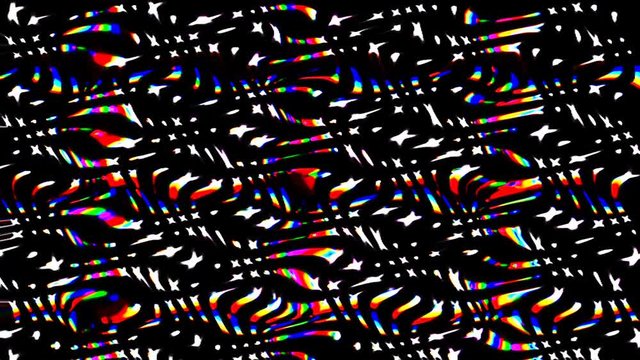 Beautiful, glowing videos, bright lights that regulate wave motion with colorful dots on a black background