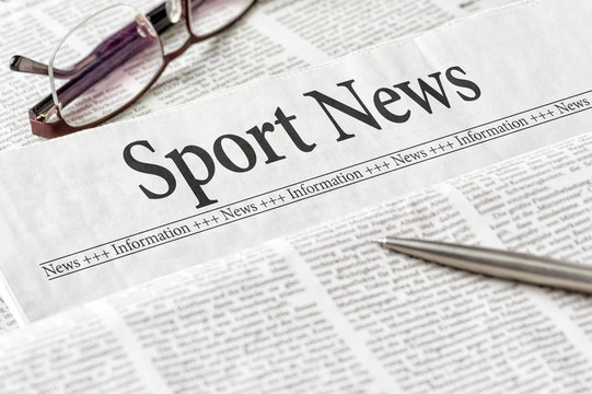 A newspaper with the headline Sport News