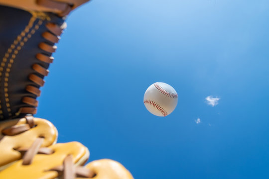 Baseball Ball In Blue Sky