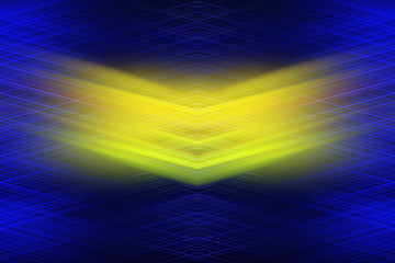 Bright intercrossing arrow shaped rays of light forming complex geometrical structures abstract texture/background.